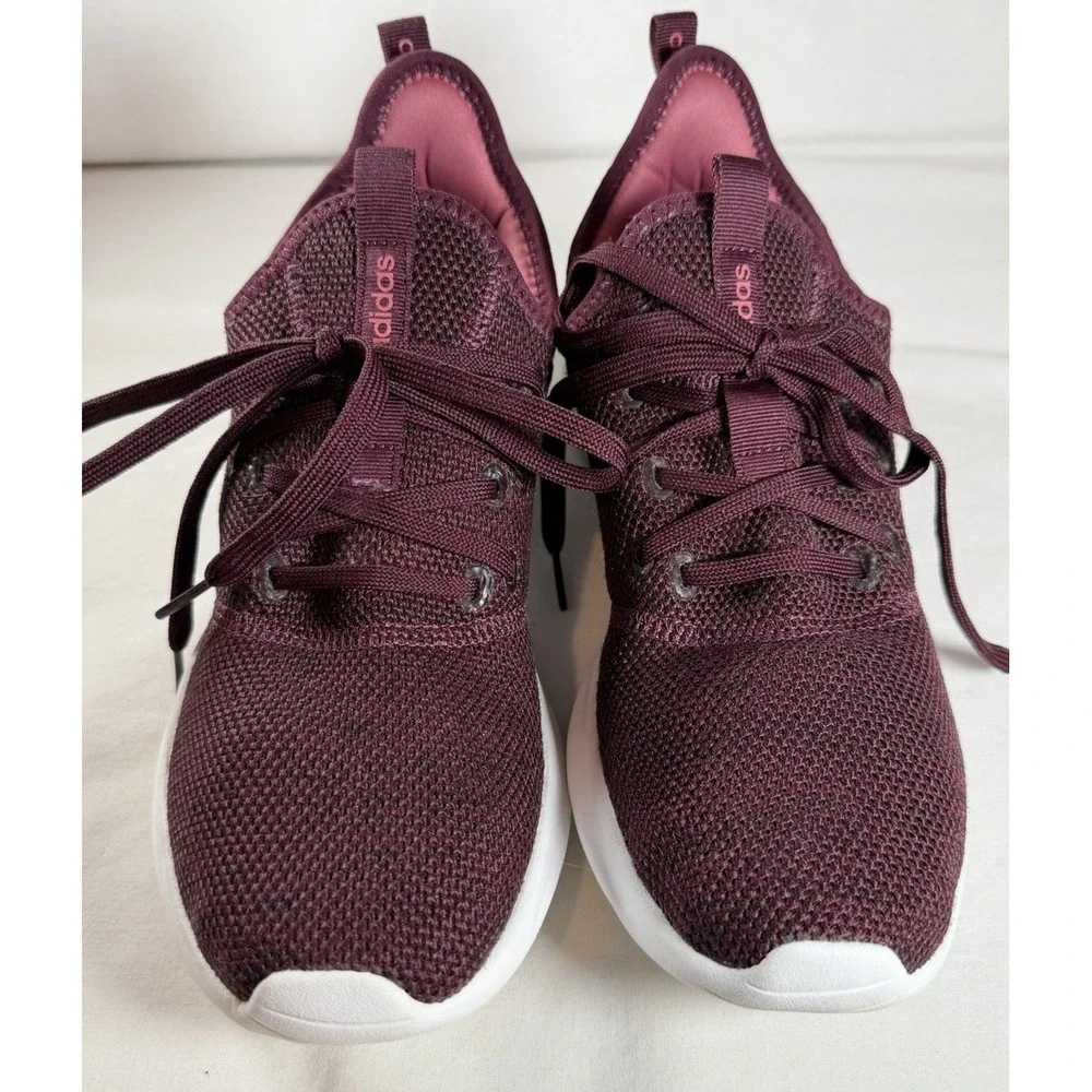 Adidas Cloudfoam Pure Burgundy Womens 9.5 Comfort Walking Lightweight B43675 - Picture 1 of 6